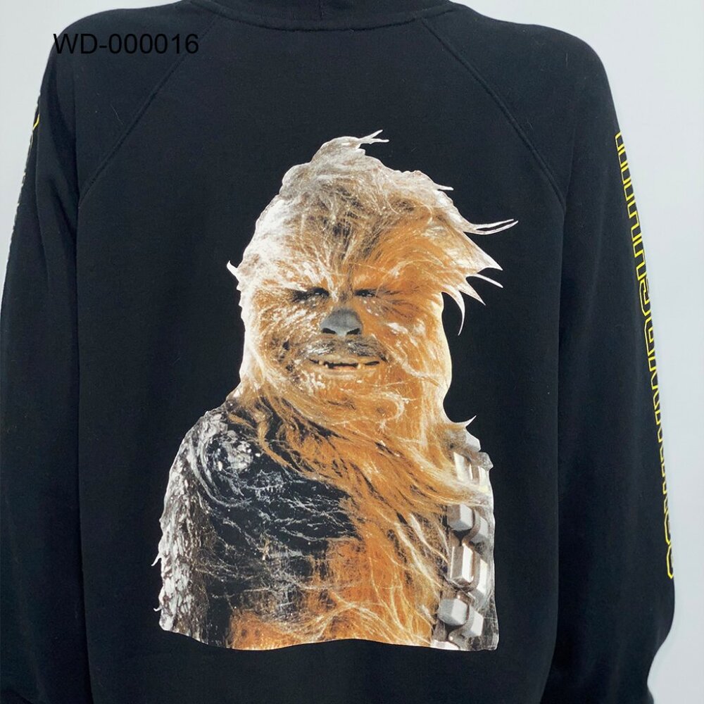 Levi's x Star Wars Women Sweatshirt Size L Black Hoody Logo Chewbacca Pullover - Picture 8 of 13